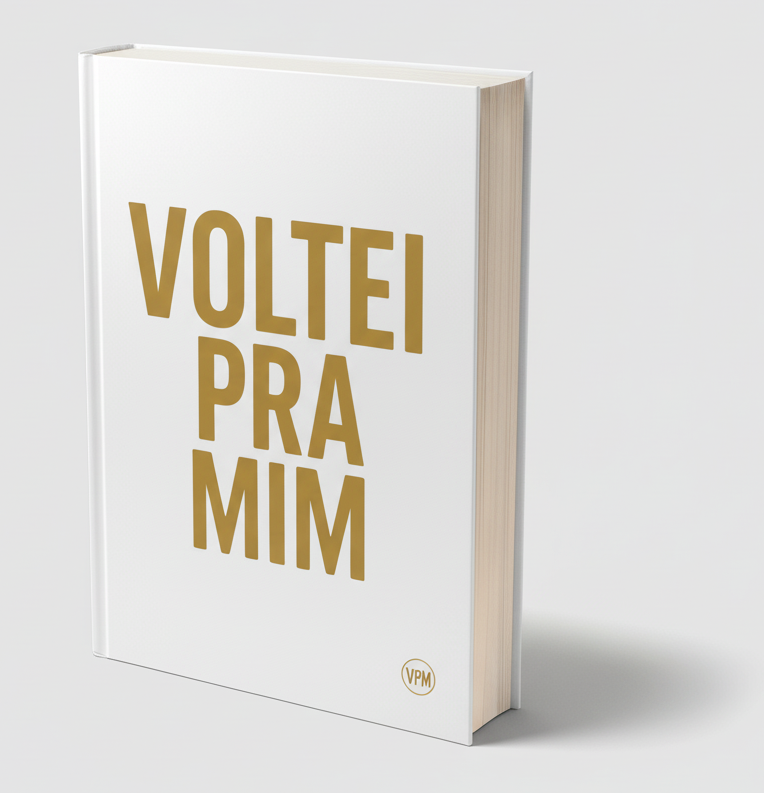 Capa de eBook Voltei Pra Mim - Símbolo de Conhecimento e Transformação
